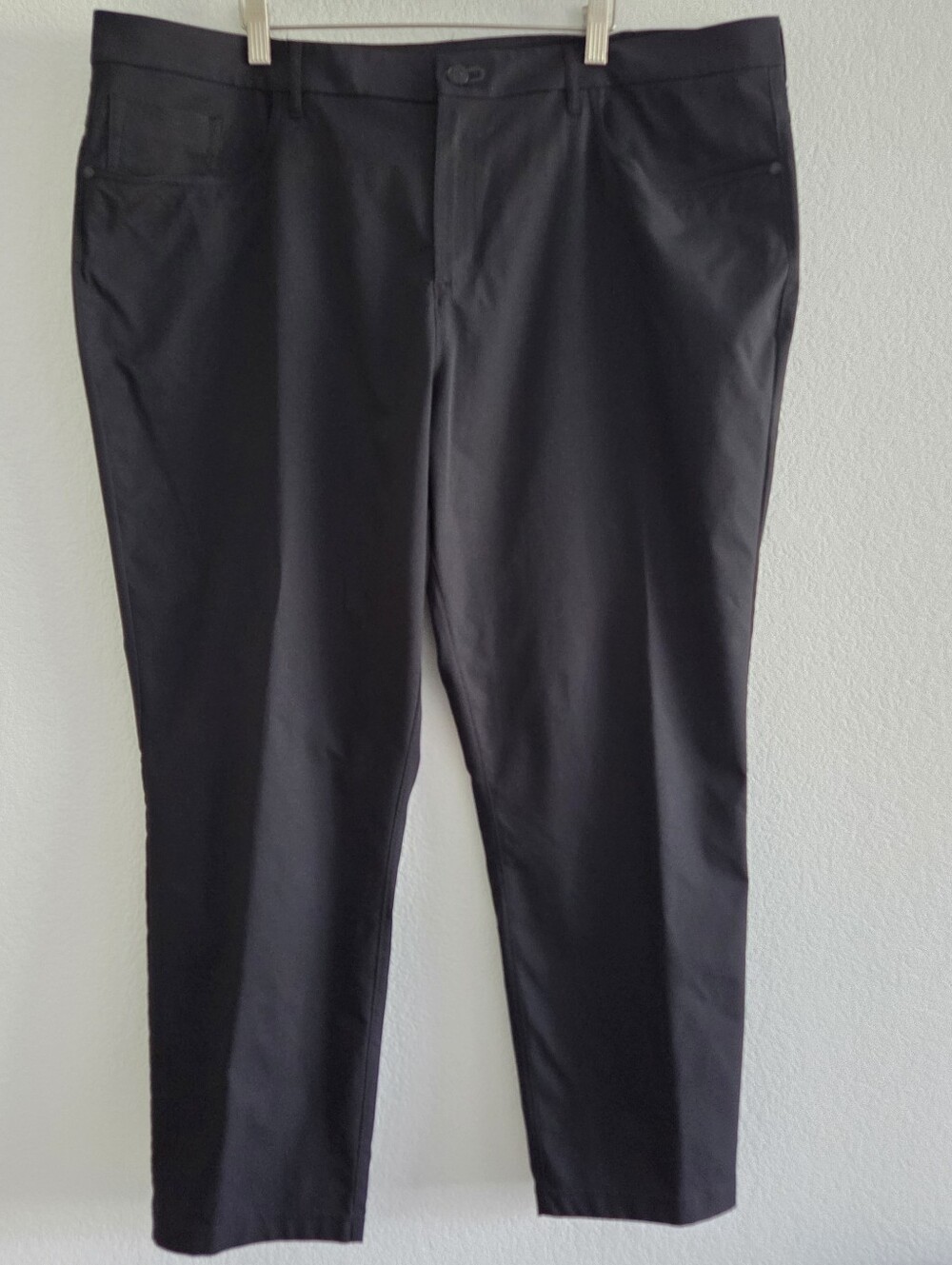 Public Rec Men Black Trouser Pant Size 44x30 5 Pocket Performance Office Stretch